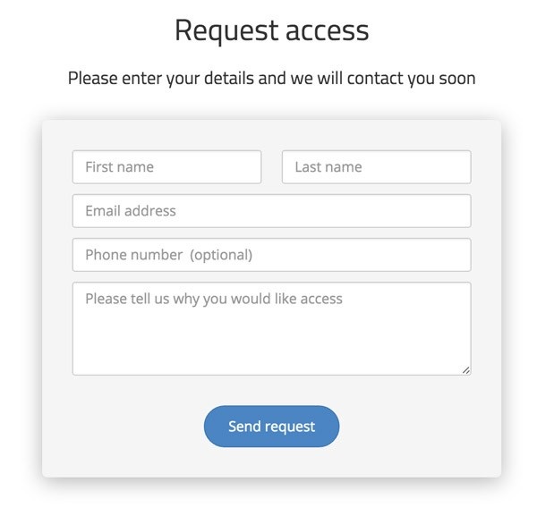 Eagle.io Request Access screen