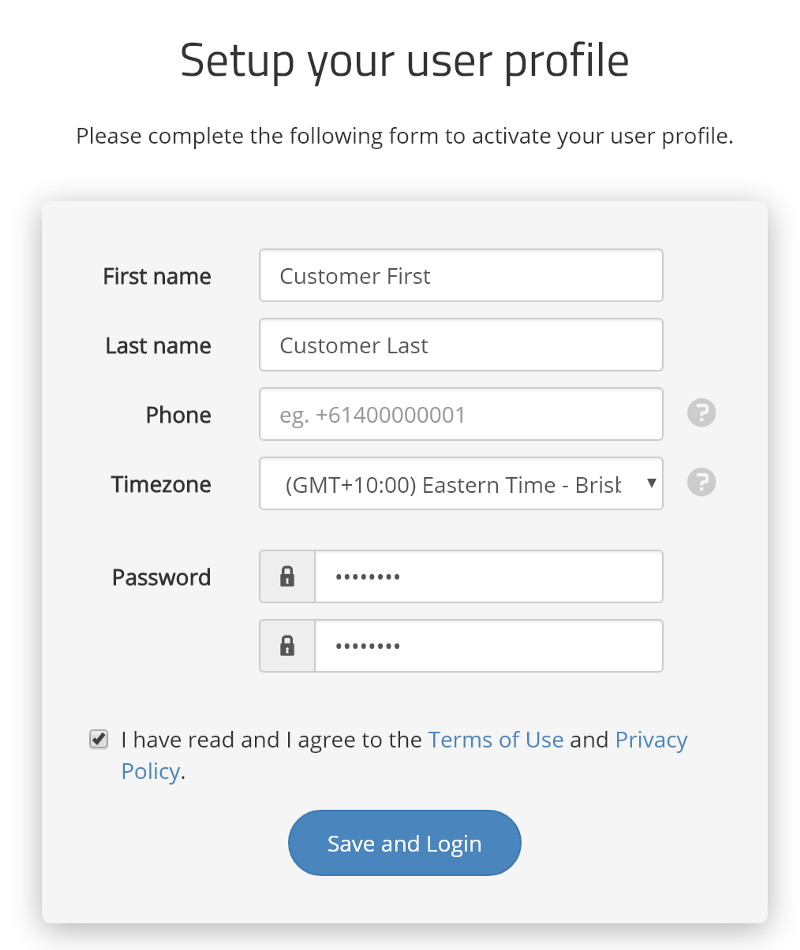 Setting up user profile on environmental iot platform Eagle.io
